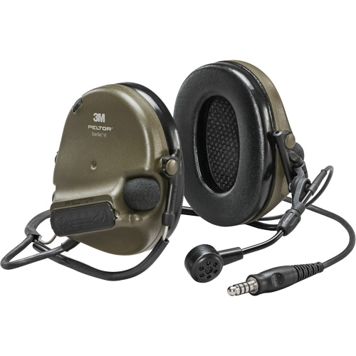 Casque VI NIB avec fils de sortie unique Peltor ComTac, Style Cordon cervical, 22 dB Sidevic Inc.