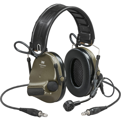 Casque VI NIB avec deux fils de sortie et rail arc Peltor ComTac, Style Bandeau, 23 dB Sidevic Inc.