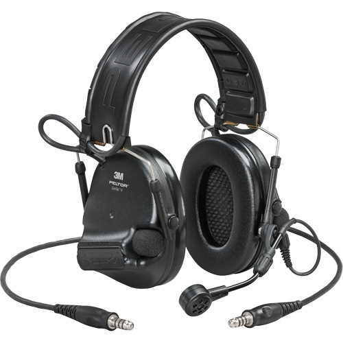 Casque VI NIB avec deux fils de sortie et rail arc Peltor ComTac, Style Bandeau, 23 dB Sidevic Inc.