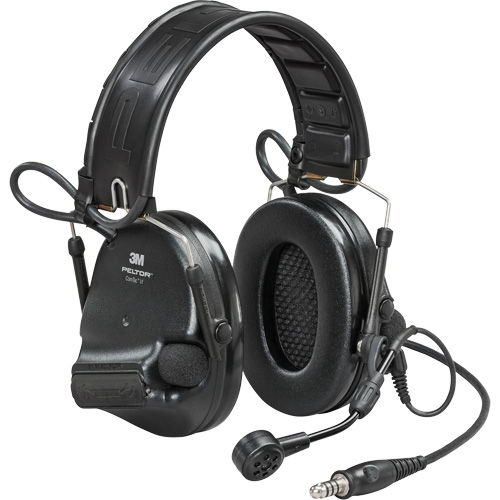 Casque VI NIB avec fils de sortie unique et rail arc Peltor ComTac, Style Bandeau, 23 dB Sidevic Inc.