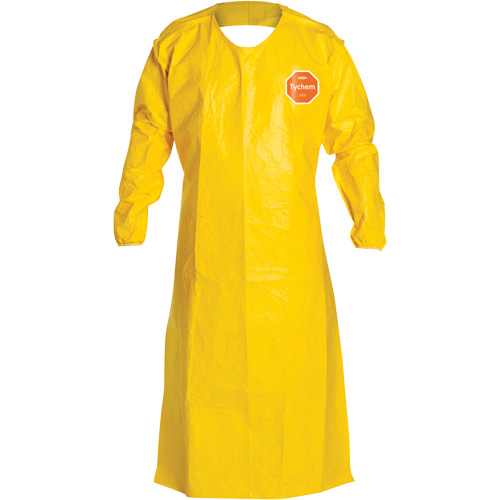 Tychem&reg; 2000 Extra-Long Long-Sleeved Apron, Polyethylene, 52" L x 28.5" W, Yellow Sidevic Inc.