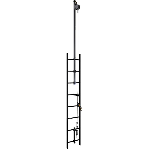 Support de rallonge de remont&eacute;e pour syst&egrave;me de cordage de s&eacute;curit&eacute; vertical Lad-Saf, Acier galvanis&eacute; Sidevic Inc.