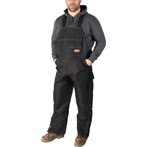Salopette GridIron de longueur standard avec fermeture &agrave; glissi&egrave;re jusqu'&agrave; la cuisse, Hommes, Grand, Noir Sidevic Inc.