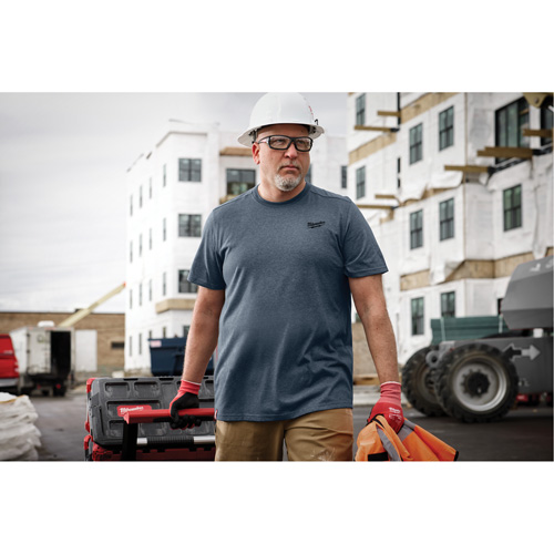 T-shirt de travail hybride, Hommes, Petit, Bleu Sidevic Inc.
