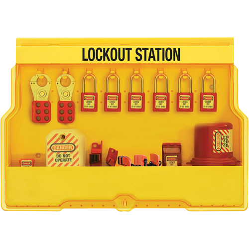 Premier Electrical Lockout Station, Thermoplastic Padlocks, 16 Padlock Capacity, Padlocks Included Sidevic Inc.