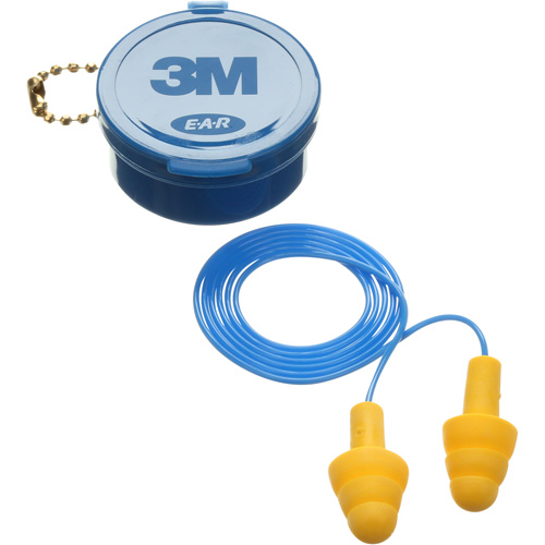 E-A-R Ultrafit Premolded Earplugs, Corded, Pair - Plastic Case, 25 dB NRR, One-Size Sidevic Inc.