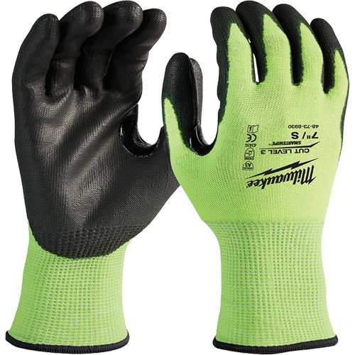 Gants haute visibilit&eacute; r&eacute;sistant aux coupures, Taille Petit, Calibre 15, Rev&ecirc;tement Nitrile/Polyur&eacute;thane, Enveloppe en Poly&eacute;thyl&egrave;ne, ANSI/ISEA 105 niveau 3 Sidevic Inc.