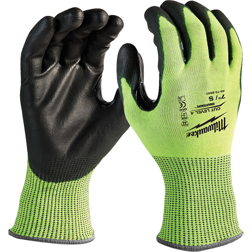Gants haute visibilit&eacute; r&eacute;sistant aux coupures, Taille Petit, Calibre 13, Rev&ecirc;tement Nitrile/Polyur&eacute;thane, Enveloppe en Poly&eacute;thyl&egrave;ne, ANSI/ISEA 105 niveau 4 Sidevic Inc.