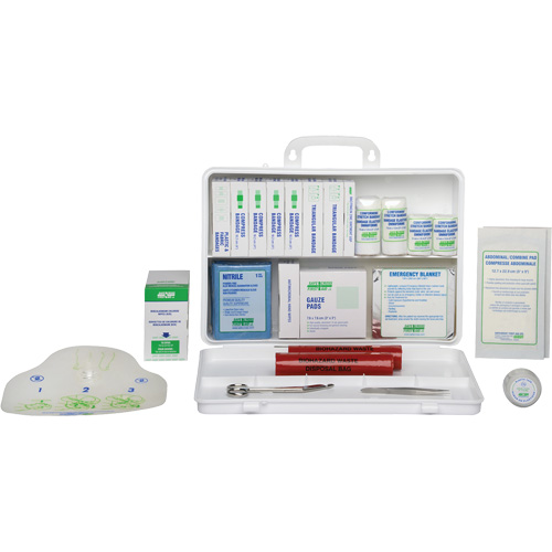 Trousse de premiers soins de base, R&eacute;pond &agrave; la norme CSA Z1220-17 type 2 environnements &agrave; faible risque, Moyen (26-50 travailleurs) Sidevic Inc.