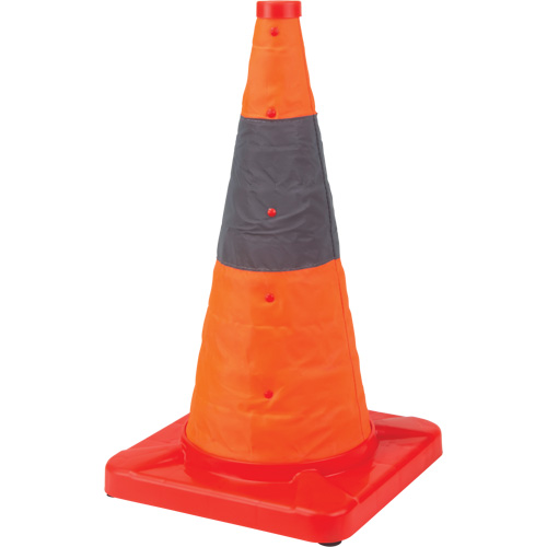 C&ocirc;ne de signalisation repliable, 18" h, Orange Sidevic Inc.