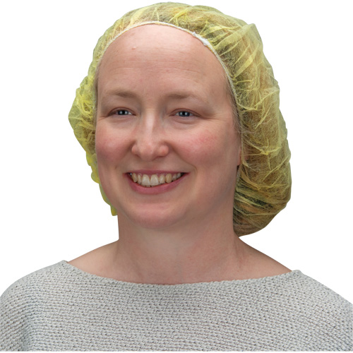 Bonnets bouffants, Polypropyl&egrave;ne, 21", Jaune Sidevic Inc.