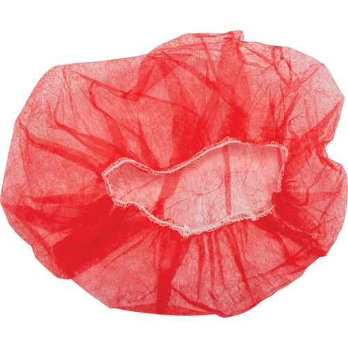Bouffant Caps, Polypropylene, 21", Red Sidevic Inc.