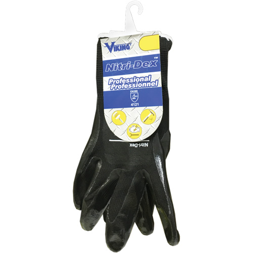 Gants de travail Nitri-Dex, Taille 7, Rev&ecirc;tement Nitrile, Enveloppe en Polyester, EN 388 niveau 1 Sidevic Inc.