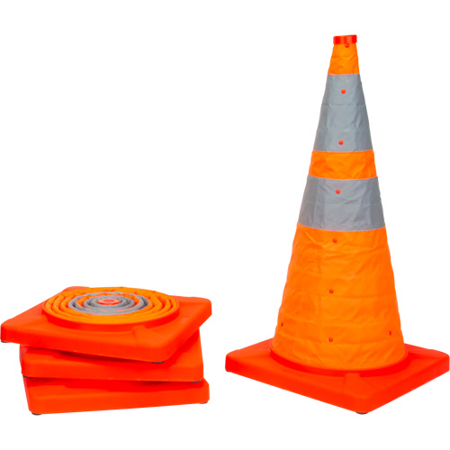 C&ocirc;ne de signalisation repliable, 28" h, Orange Sidevic Inc.
