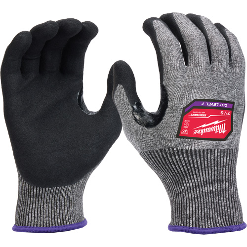 Gants enduits par trempage &agrave; dext&eacute;rit&eacute; &eacute;lev&eacute;e, Taille Petit, Calibre 18, Rev&ecirc;tement Nitrile, Enveloppe en Nylon/Poly&eacute;thyl&egrave;ne/Tungst&egrave;ne, ASTM ANSI niveau A7/EN 388 niveau F Sidevic Inc.