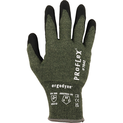 Gants r&eacute;sistant &agrave; la coupe Proflex 7042, Taille Petit, Calibre 18, Rev&ecirc;tement Nitrile, Enveloppe en Aramide, ASTM ANSI niveau A4/EN 388 niveau D Sidevic Inc.