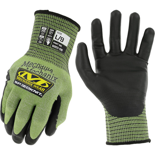 Speedknit S2EC06 Cut-Resistant Gloves, Size Small/7, 18 Gauge, Urethane Coated, HPPE/Tungsten Shell, ASTM ANSI Level A4/EN 388 Level D Sidevic Inc.