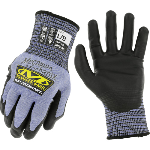 Gants r&eacute;sistants aux coupures SpeeKnit S2EC33, Taille Moyen/8, Calibre 18, Rev&ecirc;tement Ur&eacute;thane, Enveloppe en PEHP/Tungst&egrave;ne, ASTM ANSI niveau A5/EN 388 niveau D Sidevic Inc.