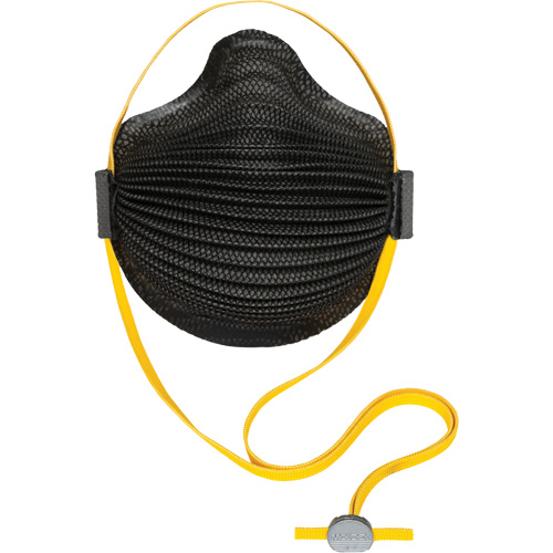 AirWave M Series Black Disposable Masks with SmartStrap&reg; & Full Foam Flange, N95, NIOSH Certified, Small Sidevic Inc.
