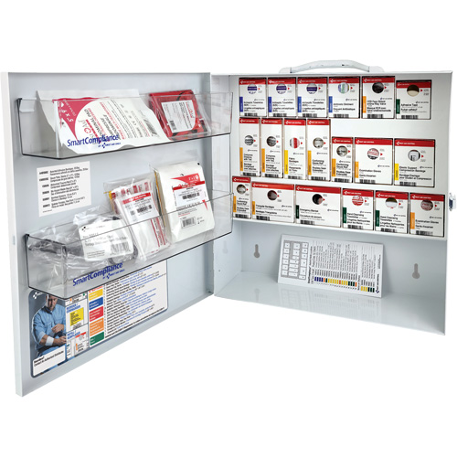 Armoire pour premiers soins SmartCompliance, R&eacute;pond &agrave; la norme CSA Z1220-17 type 2 environnements &agrave; faible risque, Petit (2-25 travailleurs) Sidevic Inc.