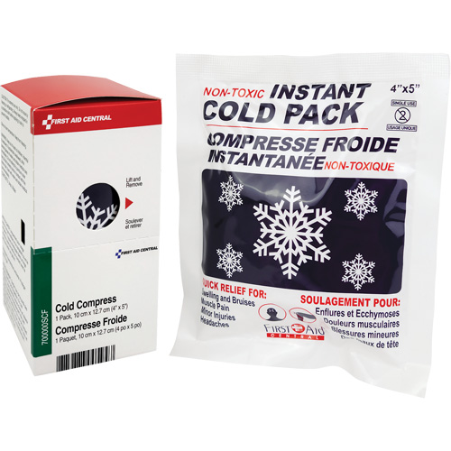 Recharge de compresses instantan&eacute;es SmartCompliance, Froid, Utilisation unique, 4" x 5" Sidevic Inc.