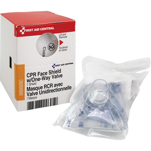SmartCompliance&reg; Refill CPR Faceshield with One-Way Valve, Single Use Faceshield, Class 2 Sidevic Inc.