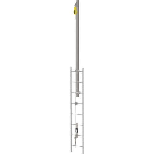 Latchways&reg; Vertical Ladder Lifeline with SRL Ladder Extension Post Kit, Stainless Steel Sidevic Inc.