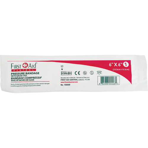 Sterile Compress Pressure Bandage, 6" L x 6" W Sidevic Inc.