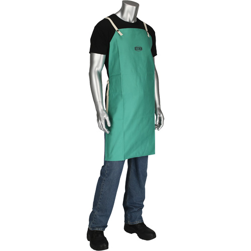 Tablier en satinette 100 % coton trait&eacute; FR Ironcat Dynamic, Salopette, Vert Sidevic Inc.