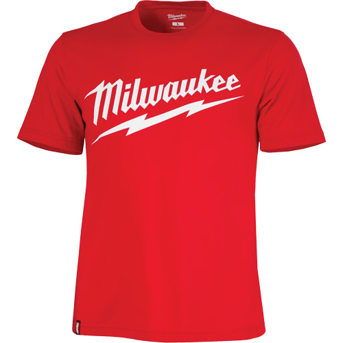 Chandail &agrave; manches courtes tr&egrave;s r&eacute;sistant avec logo Milwaukee, Hommes, Petit, Rouge Sidevic Inc.