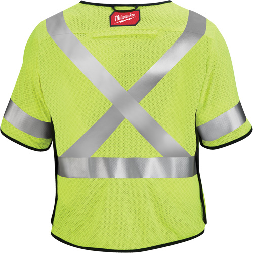 Gilet de s&eacute;curit&eacute; &agrave; maille d&eacute;tachable, Noir/Jaune lime haute visibilit&eacute;, Moyen/Petit Sidevic Inc.
