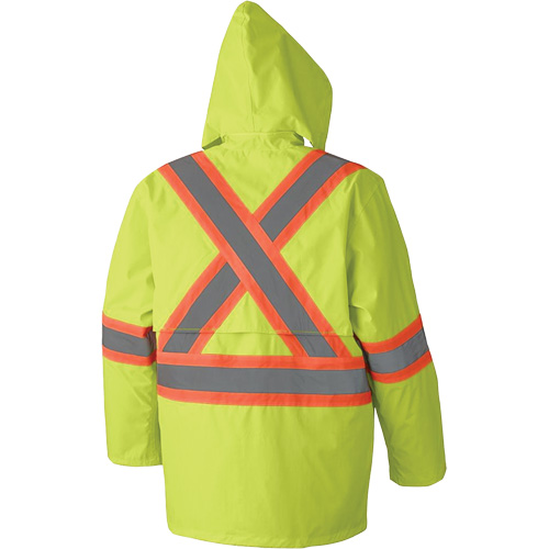 5609 Combinaison de pluie imperm&eacute;able 210D, Polyester/PVC, T-petit, Jaune lime haute visibilit&eacute; Sidevic Inc.