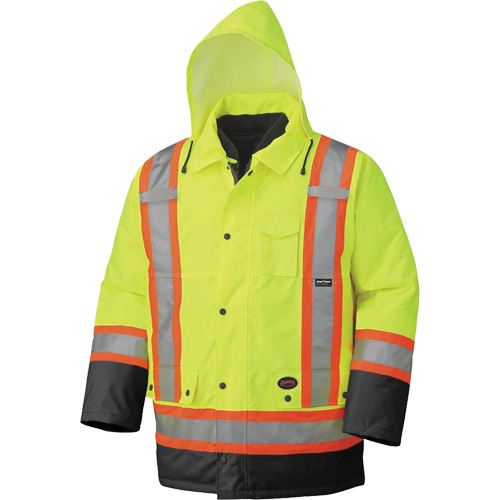 5021BB Manteau imperm&eacute;able 7 en 1, Jaune lime haute visibilit&eacute;, T-petit Sidevic Inc.