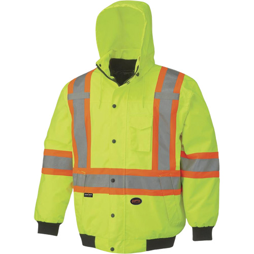 5023 Veste aviateur imperm&eacute;able 7 en 1, Polyester, Jaune lime haute visibilit&eacute;, Petit Sidevic Inc.