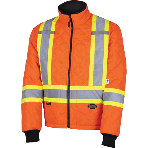 5015A Quilted Freezer Jacket, Polyester, High Visibility Orange, X-Small Sidevic Inc.