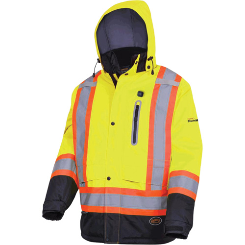 5408 Veste imperm&eacute;able &agrave; isolation thermique, Hommes, Petit, Jaune lime haute visibilit&eacute; Sidevic Inc.