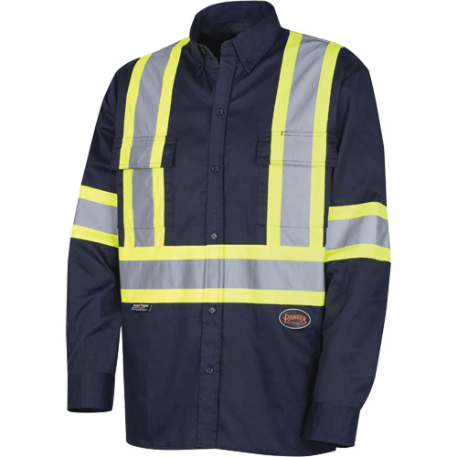4414 Chemise de travail, Poly-coton, Petit, Bleu marin Sidevic Inc.