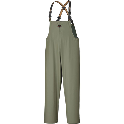 D7020 Dry King&reg; Stretch Bib Pants, X-Small, Polyurethane, Green Sidevic Inc.