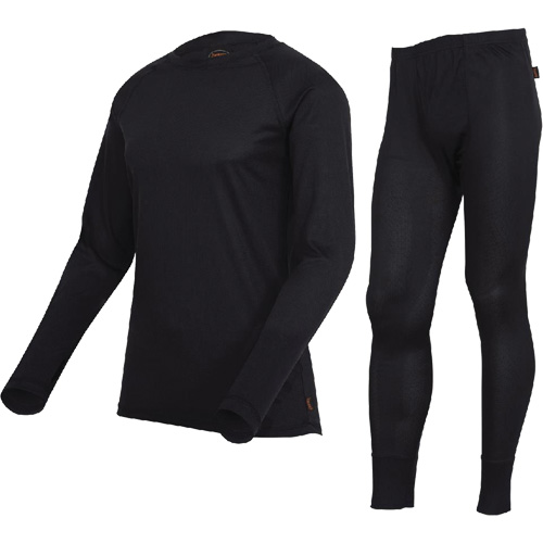 D2200A Ensemble de sous-v&ecirc;tements &agrave; s&eacute;chage rapide et &eacute;vacuation de l'humidit&eacute; de premi&egrave;re qualit&eacute;, Hommes, T-petit, Noir Sidevic Inc.