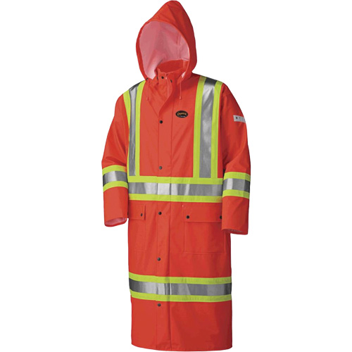 5896 Manteau long imperm&eacute;able et ignifuge, Petit, Orange haute visibilit&eacute; Sidevic Inc.