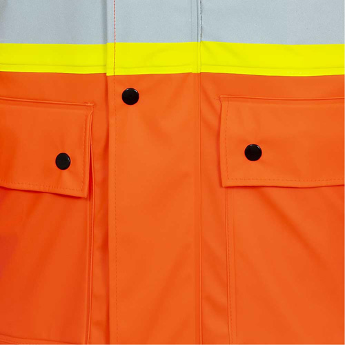 5892PKT High-Visibility FR Waterproof Safety Jacket, X-Small, High Visibility Orange Sidevic Inc.