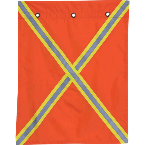 353 Drapeau avec bande r&eacute;fl&eacute;chissante, Polyester Sidevic Inc.