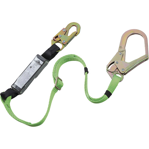 SA-5402-6A Shock Absorbing Lanyard, 6', Rebar Hook Center, Snap Hook Leg Ends, Polyester Sidevic Inc.