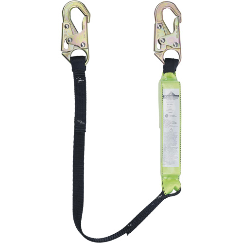 SA-6400-4 Shock Absorbing Lanyard, 4', Snap Hook Center, Snap Hook Leg Ends, Polyester Sidevic Inc.