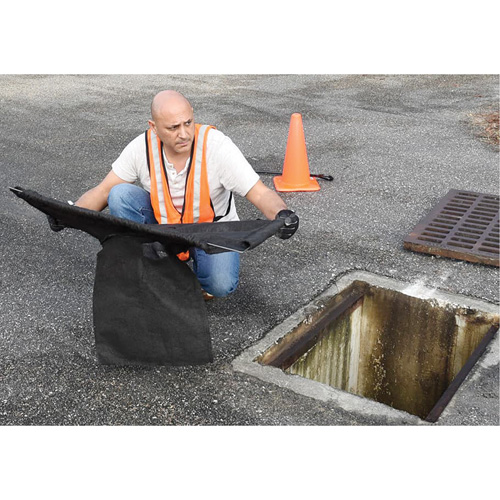 Square Ultra-Drain Guard&reg; Catch Basin Insert with Overflow Port, Oil & Sediment, 16" - 28" L x 20" - 36" W Sidevic Inc.
