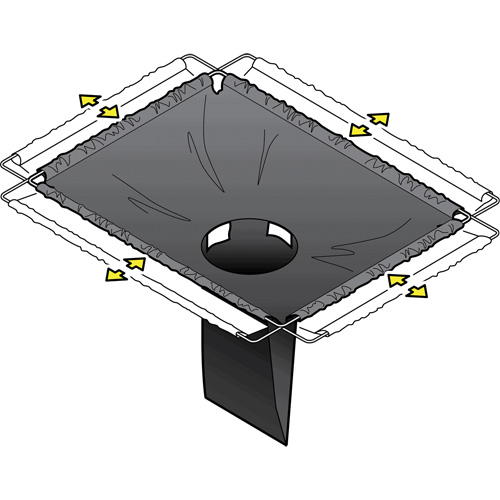 Square Ultra-Drain Guard&reg; Catch Basin Insert with Overflow Port, Oil & Sediment, 16" - 28" L x 20" - 36" W Sidevic Inc.
