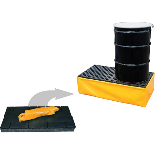 2-Drum Flexible Ultra-Spill Pallet&reg;, 66 US gal. Spill Capacity, 48" x 24" x 14" Sidevic Inc.