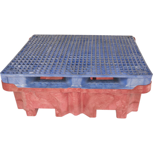 Ultra-Spill King palette de d&eacute;versement &agrave; pont plat, 4 barils, Capacit&eacute; de d&eacute;versement 85 gal. US, 51" x 51" x 17,5" Sidevic Inc.