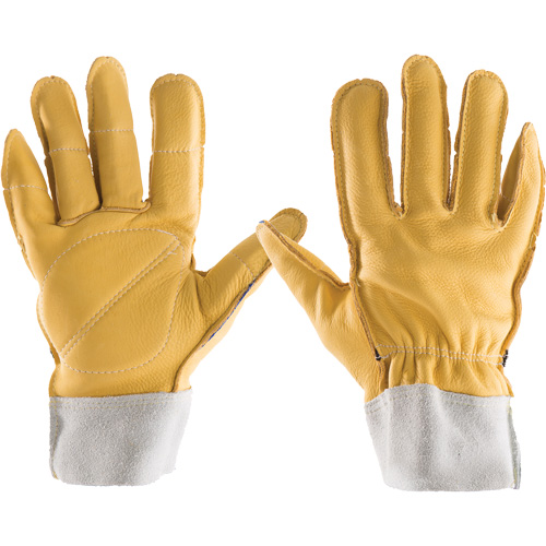 All-Leather Gloves, 7/Small, Grain Leather Palm, Elastic Cuff Sidevic Inc.