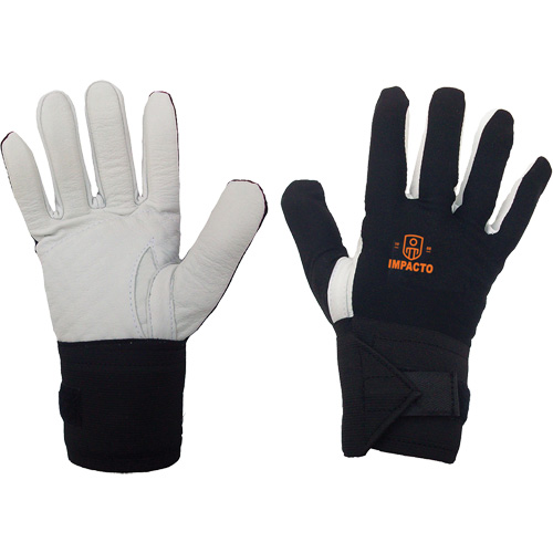 Gant r&eacute;sistant &agrave; limpact pour droitier, 7/Petit, Paume en Cuir fleur, Poignet &eacute;lastique Sidevic Inc.